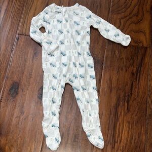 Cozy Cream and Blue Kids One Piece